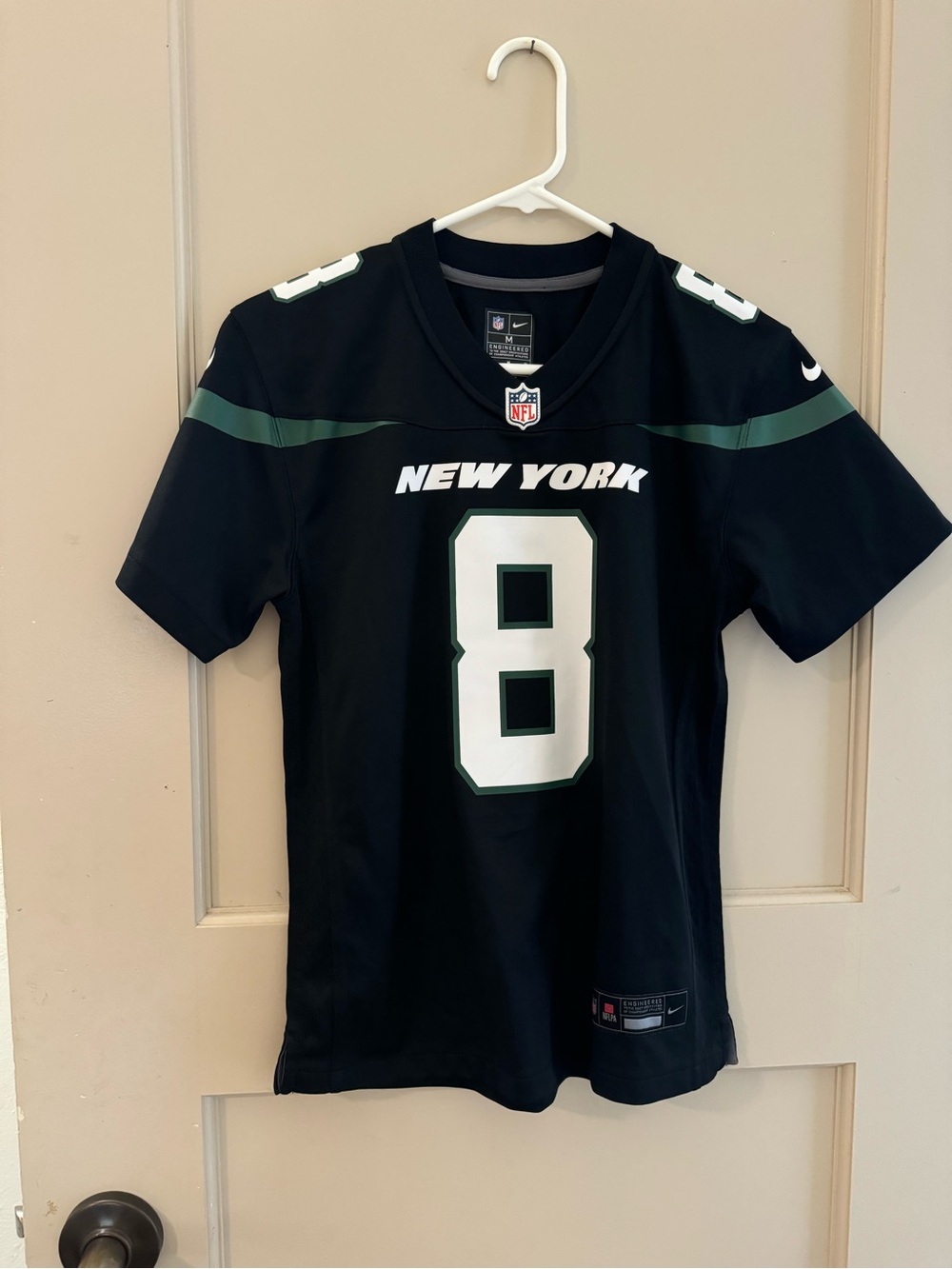 Nike New York Jets Rodgers Black Football Jersey Kid's Size M